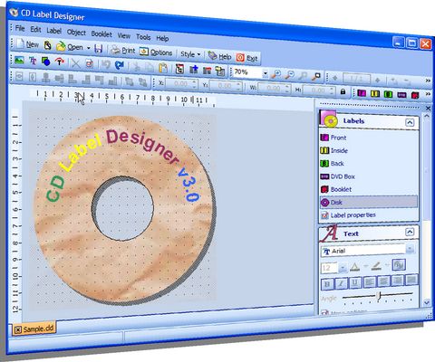 Screenshot of main screen