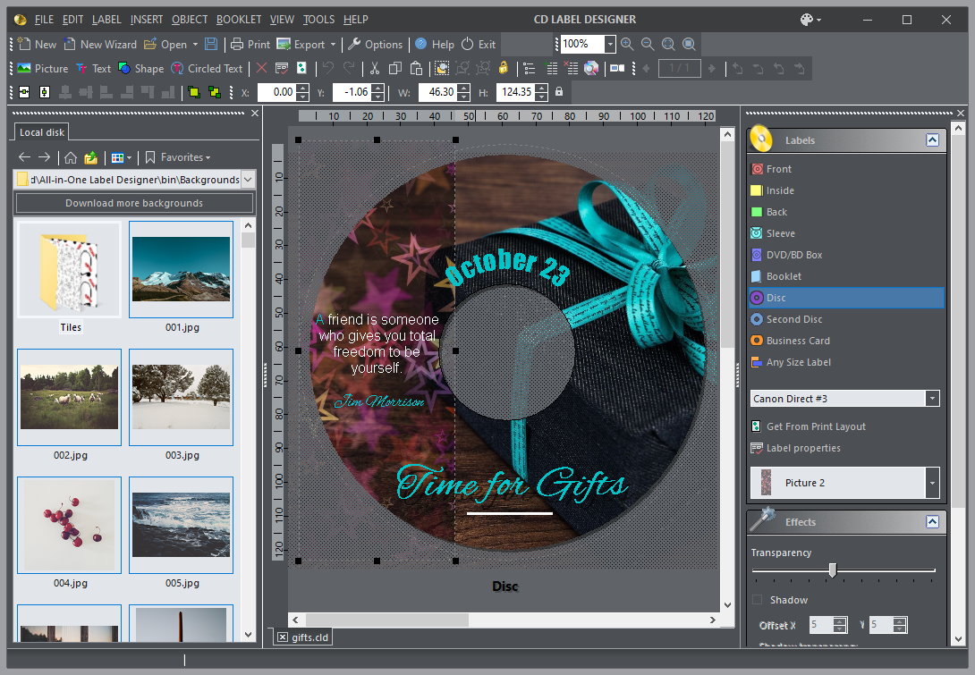 CD/DVD Label Maker Software for Windows - CD Label Designer Within Fellowes Neato Cd Label Template